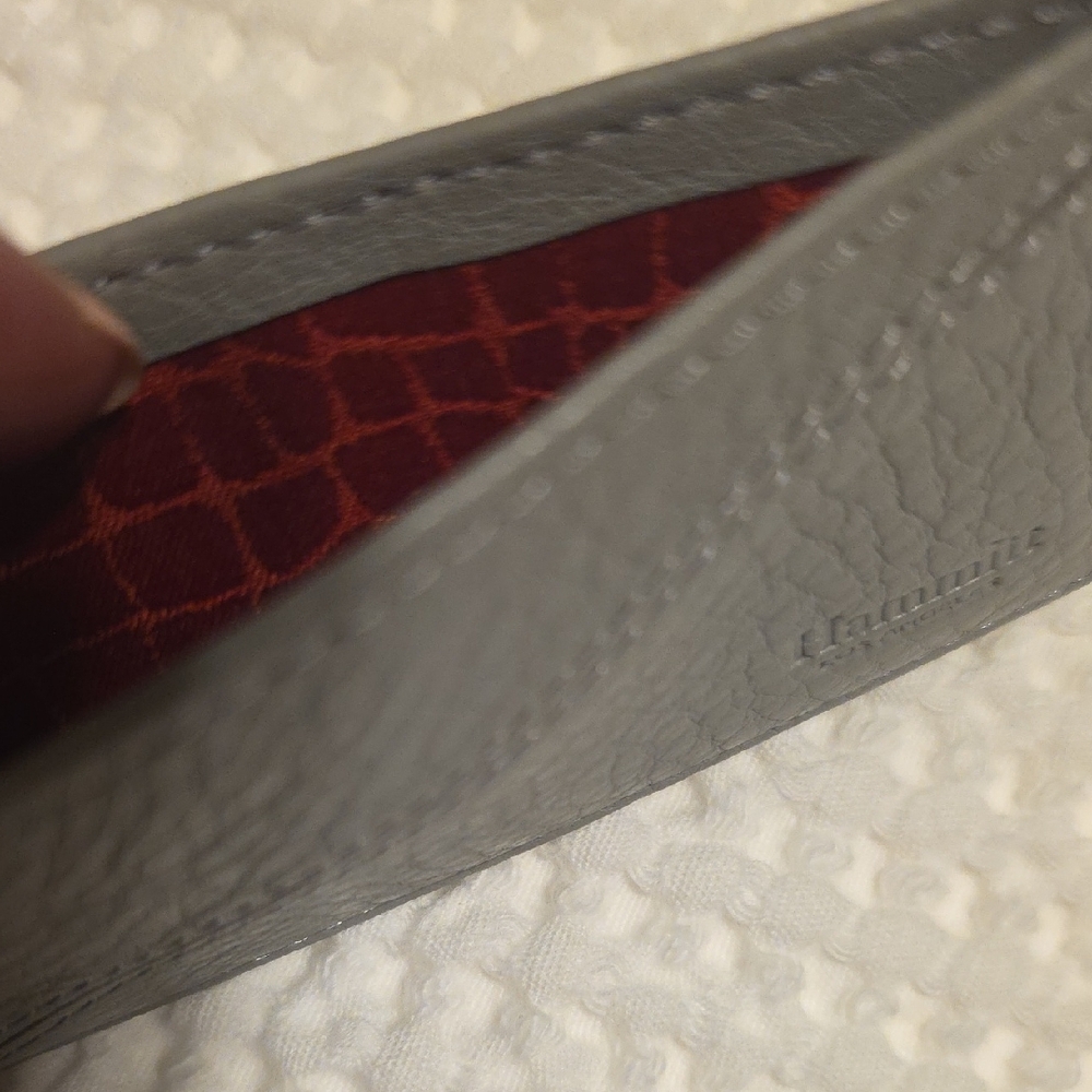 Hammitt Textured Gray Leather Card Holder - Picture 2 of 4